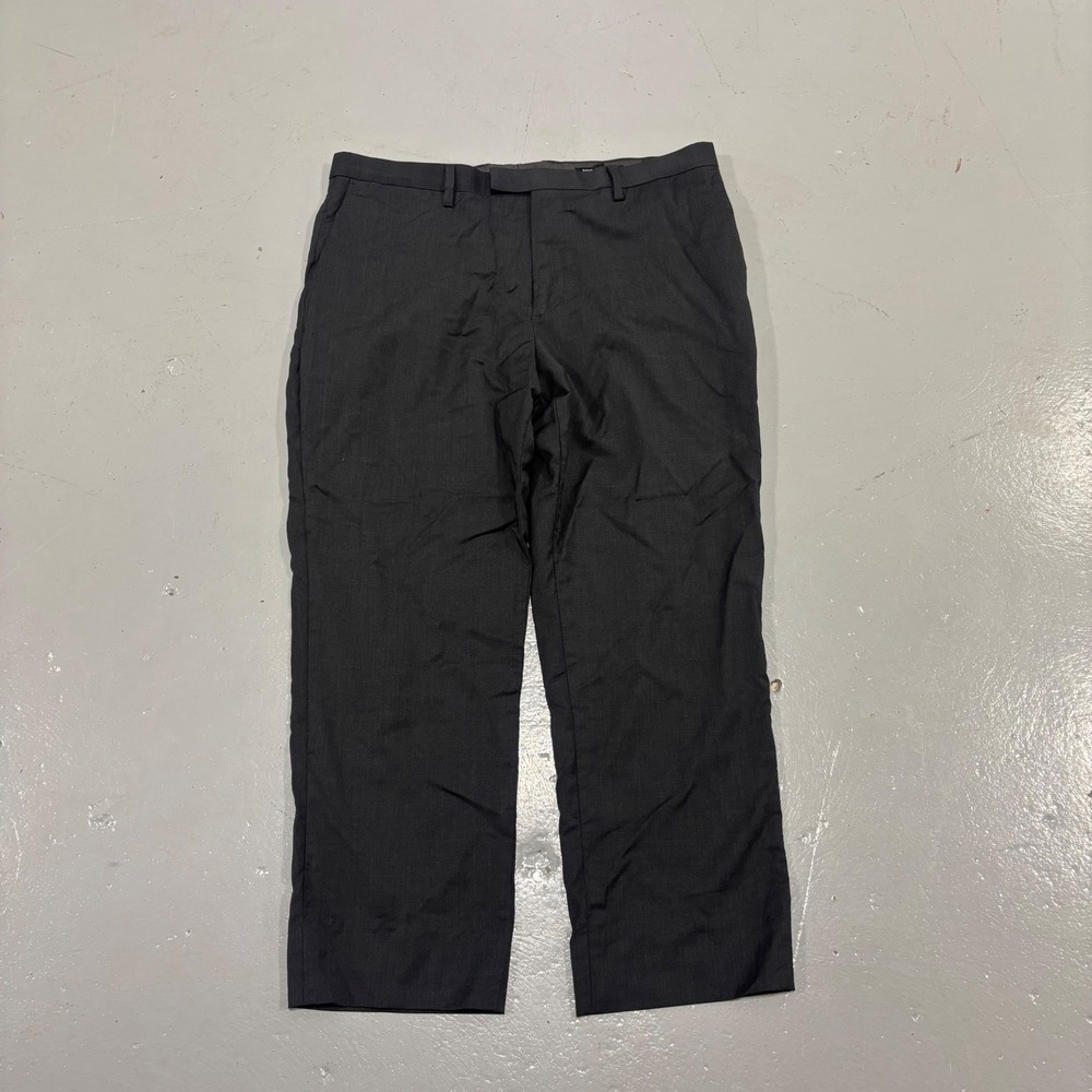 Banana Republic Slim Fit Marzotto Super 120s Wool Dress Pants Charcoal 34x32